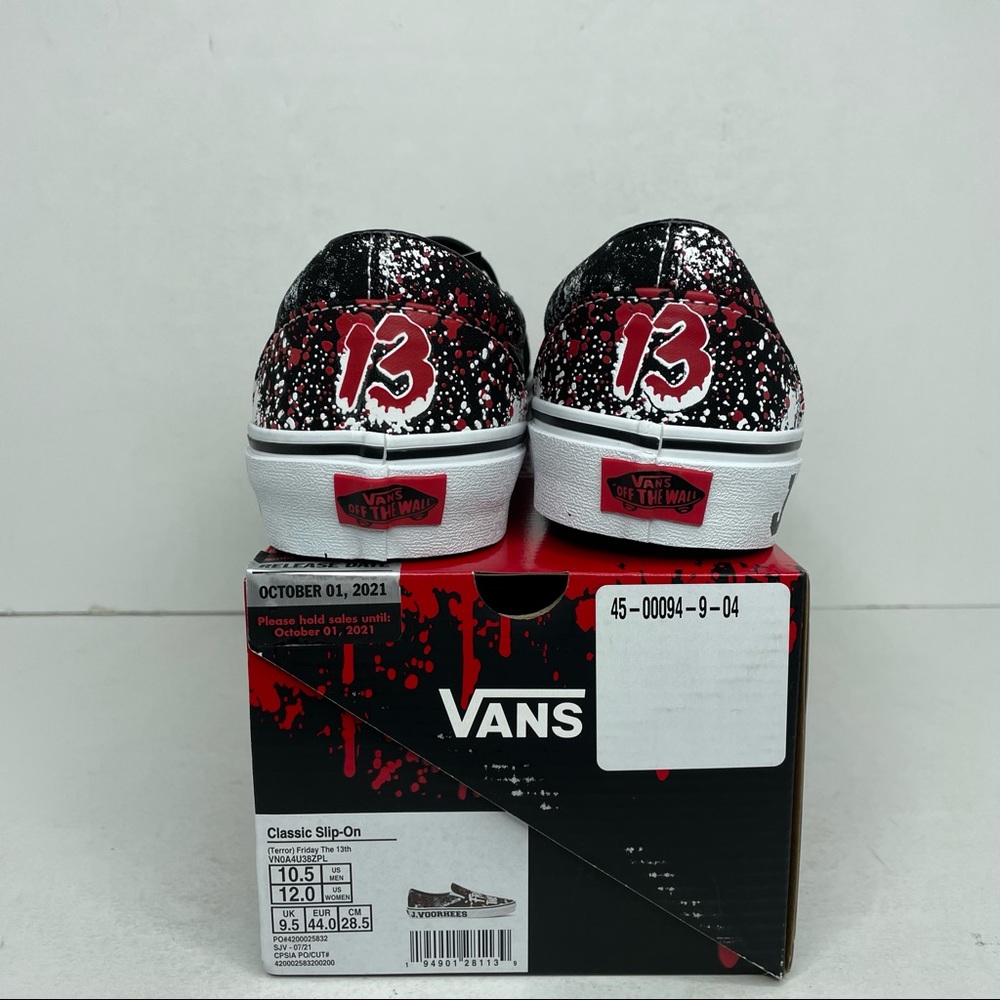 Vans X House of Terror Slip-on “Friday the 13th/Jason Voorhees” NEW 2021 - Picture 4 of 4